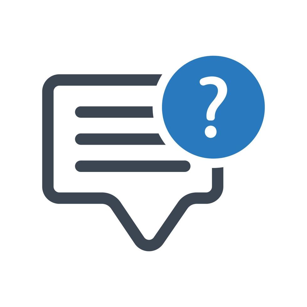 Ask Question Icon on white background vector