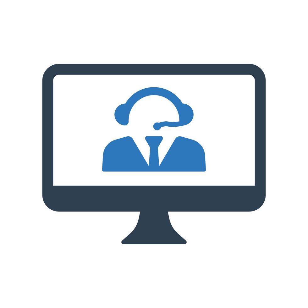 Online customer care icon. online, online support vector