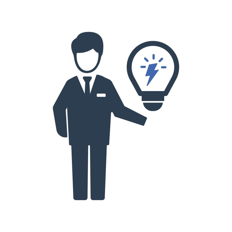 Business idea icon. solution vector