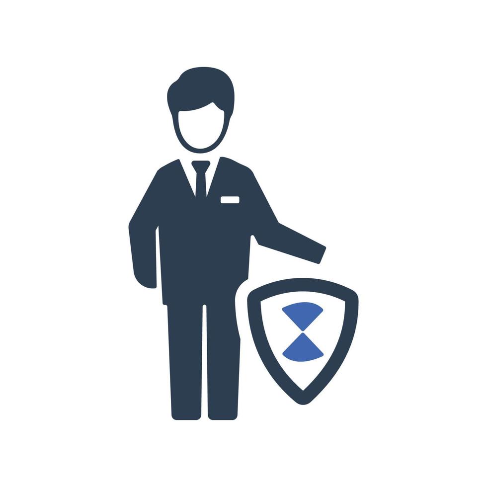 Business security icon, Protection vector