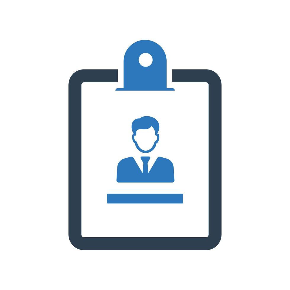 Career profile icon. Job portfolio vector