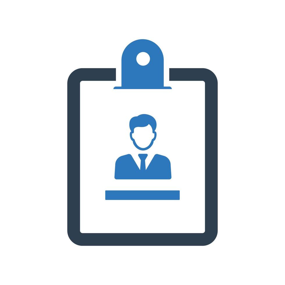 Career profile icon. Job portfolio vector