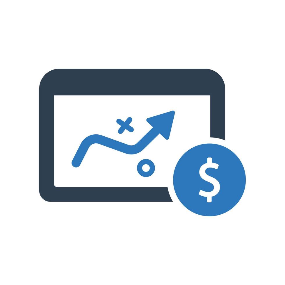 Money making tactic icon. Business strategic planning, presentation vector