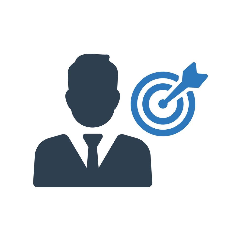 Target market, business, aim icon vector