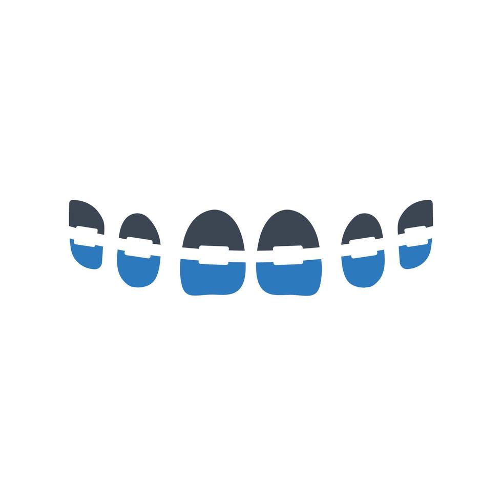 icono de dientes postizos, símbolo de dentadura postiza para su sitio web, logotipo, aplicación, diseño de interfaz de usuario vector