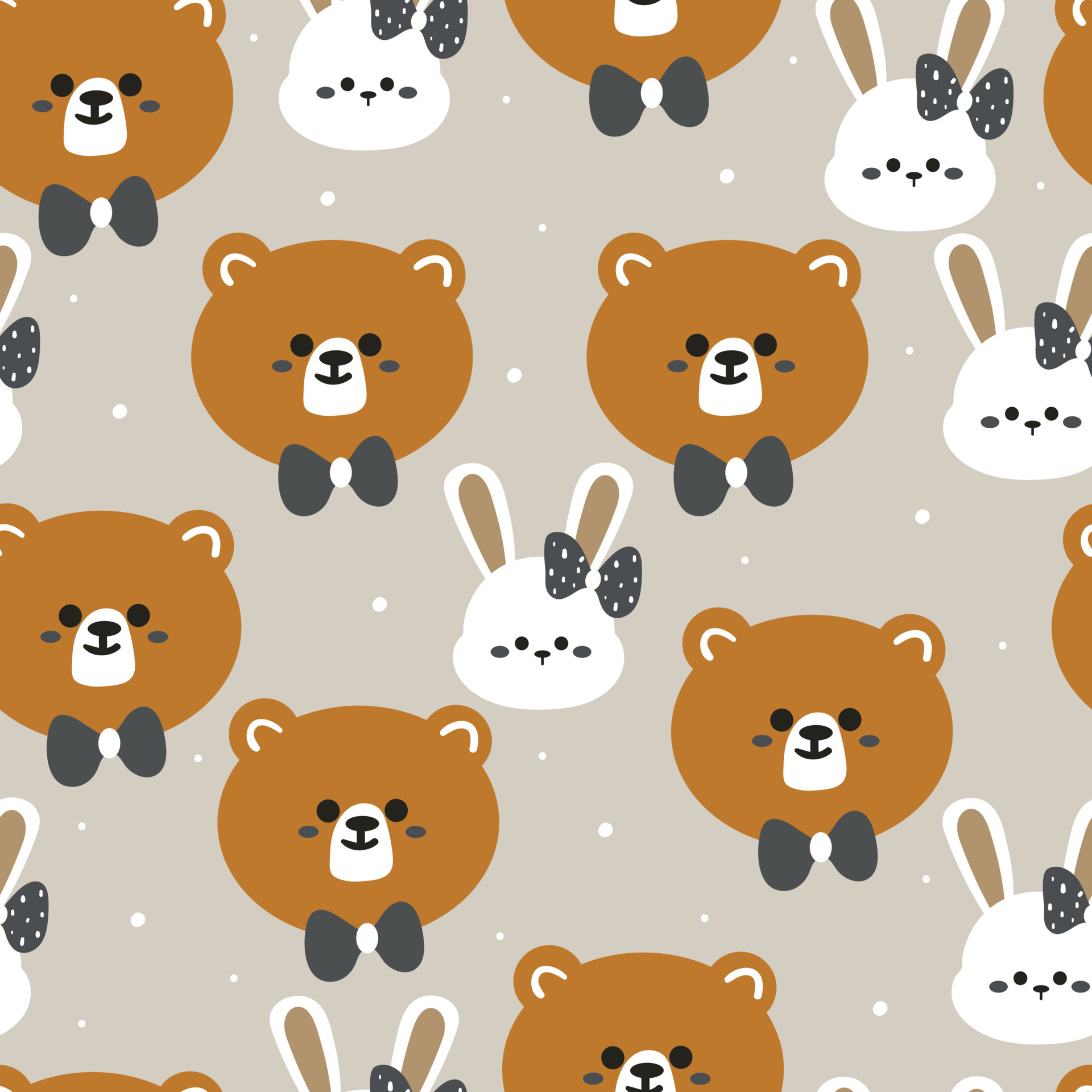 seamless pattern hand drawing cartoon bear. for kids wallpaper, fabric  print, textile, gift wrapping paper 5911859 Vector Art at Vecteezy