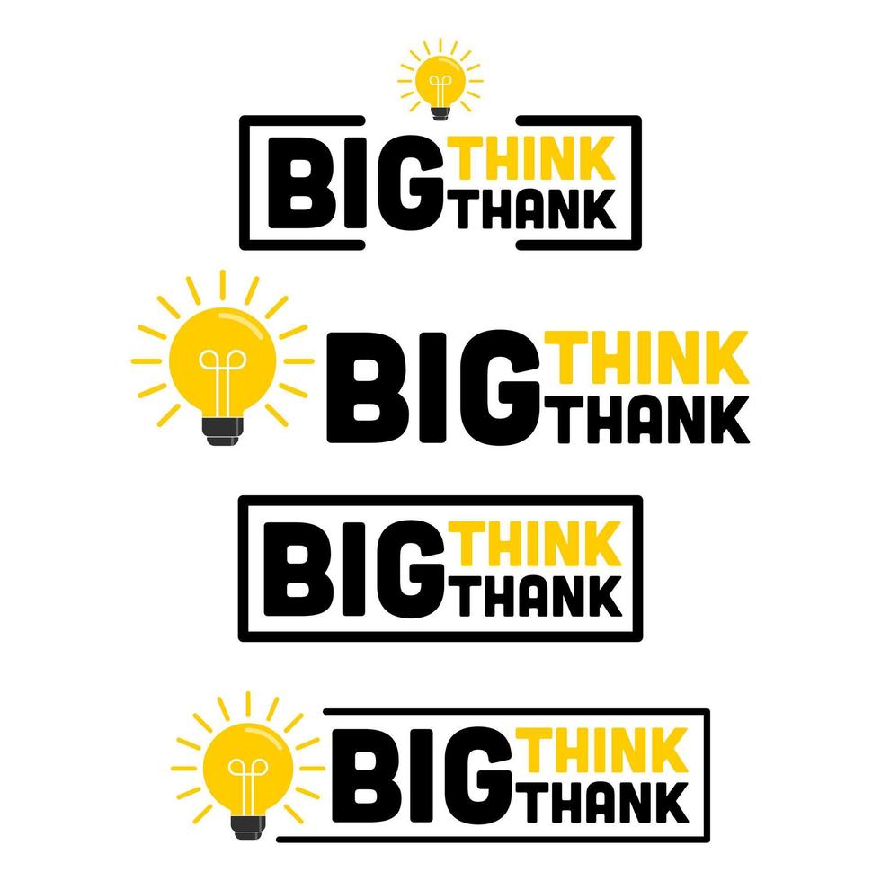 Infographic banner with concepts big think big thank you. vector