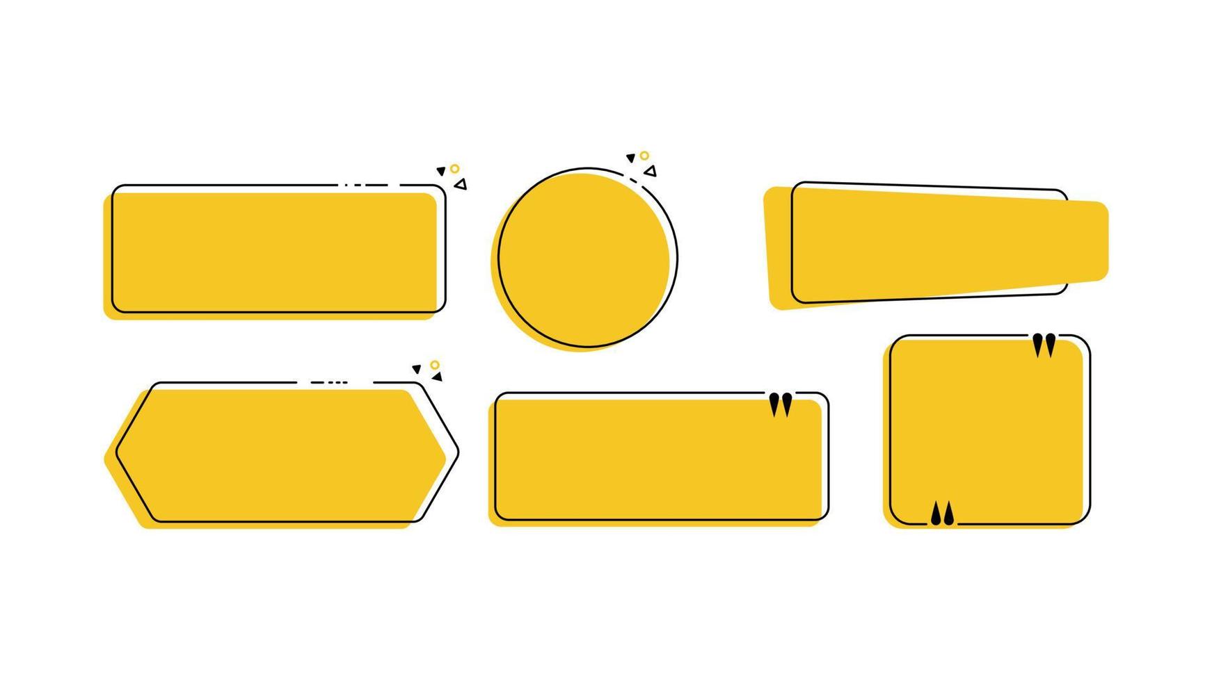 Minimal wire frame with yellow background. vector