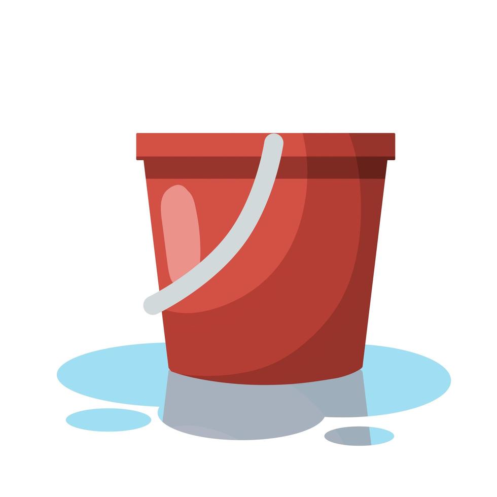 Bucket. Element of cleaning house. vector