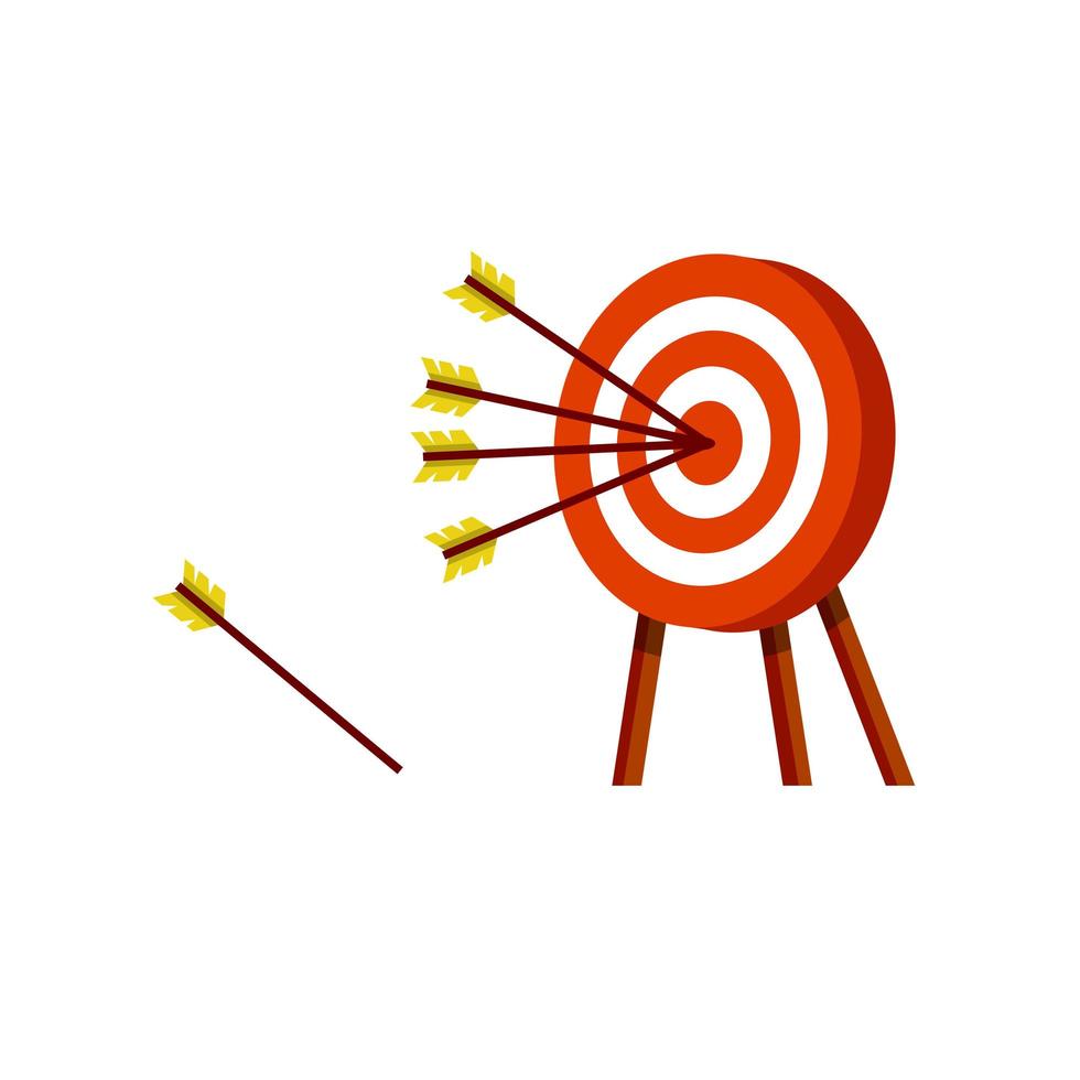 Target for arrows. Business concept several attempts. Shooting and championship vector