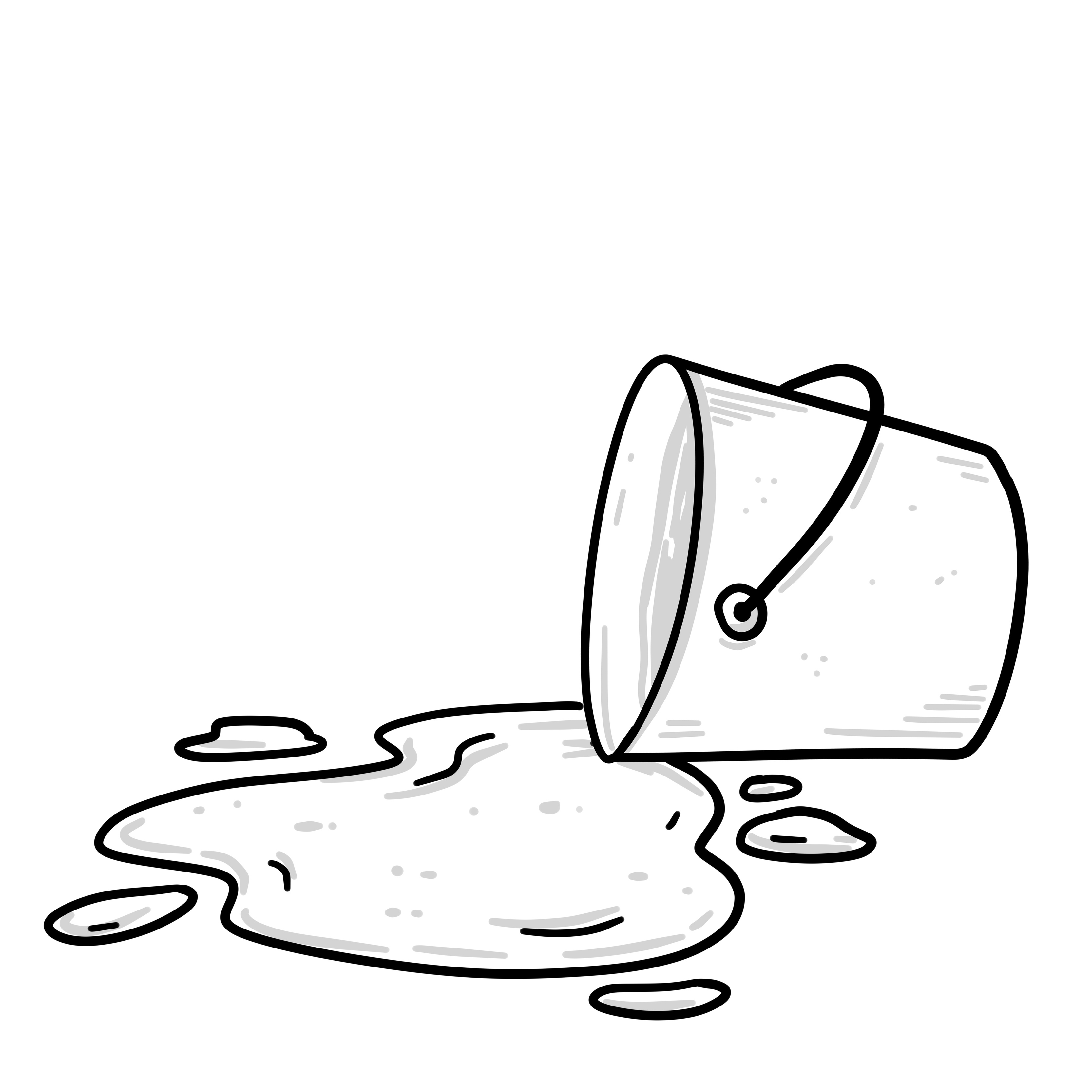 Water is poured out of bucket. Overturned pail 5912114 Vector Art at