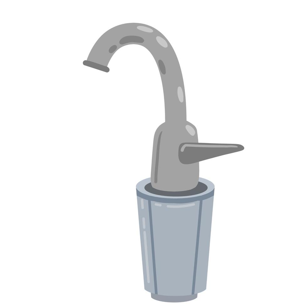 Tap with filter. Kitchen faucet with filtration. vector