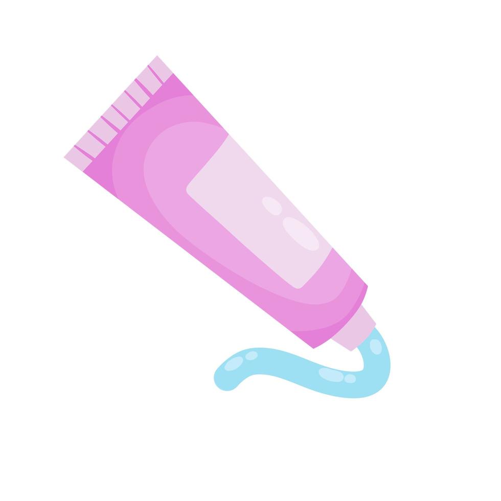 Tube of toothpaste. vector