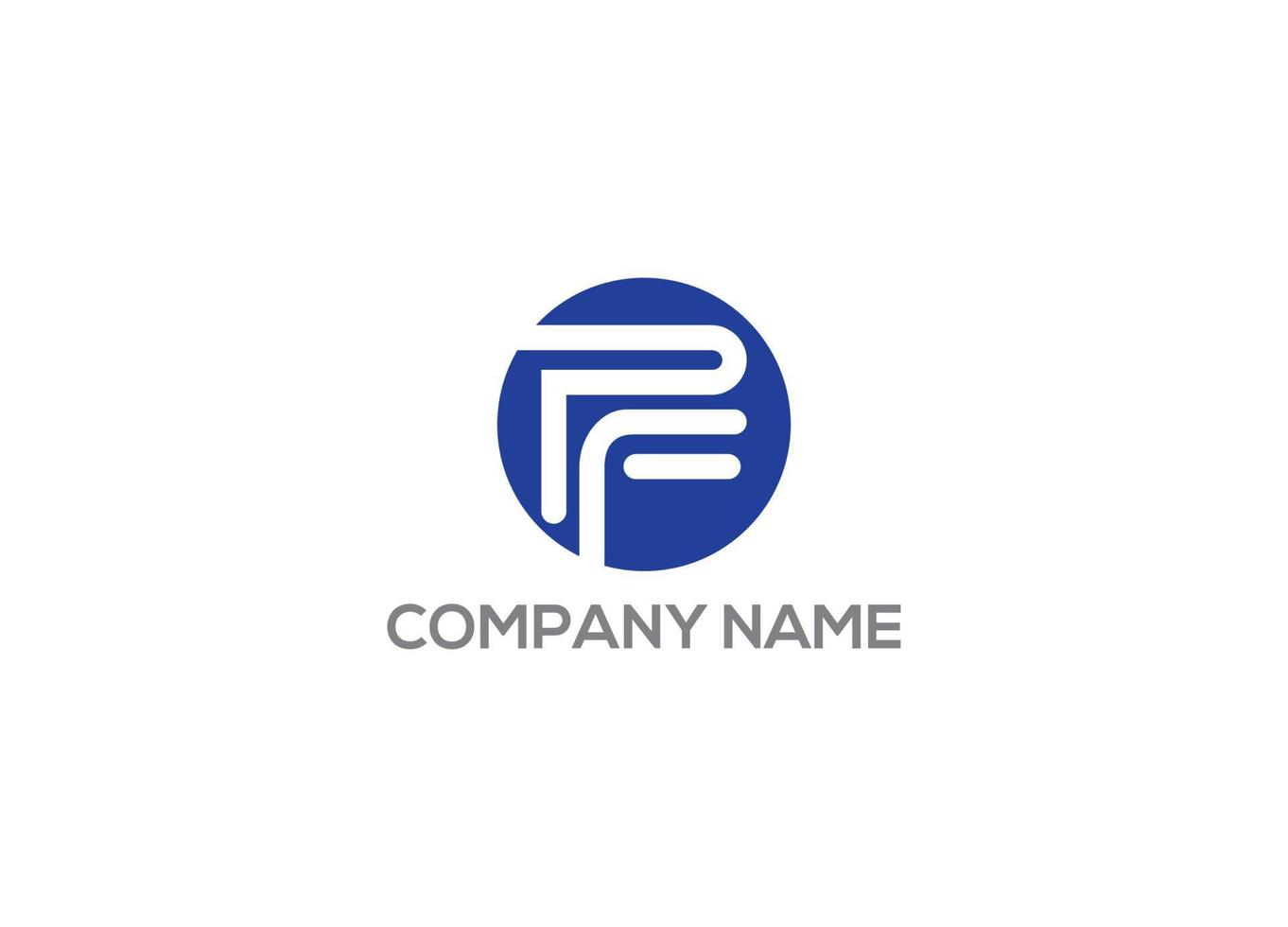 pf initials logo design vector template