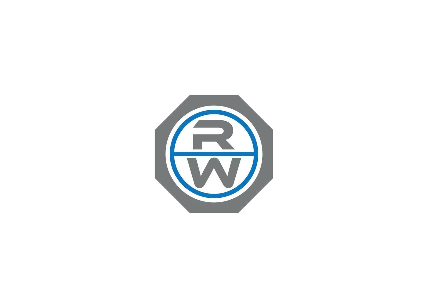 rw modern logo design vector icon template