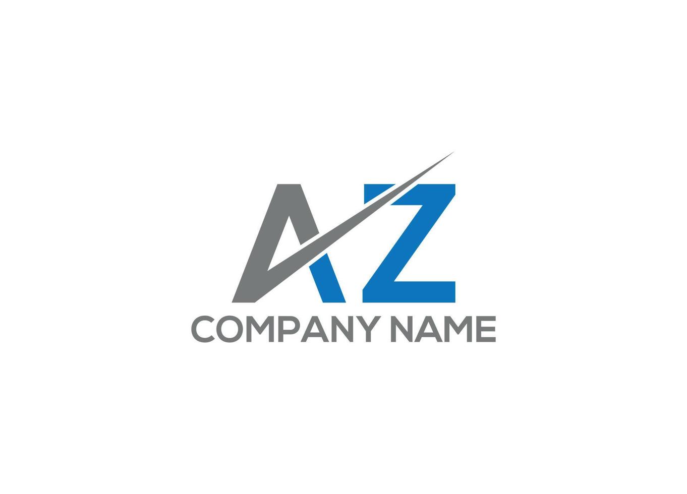 AZ initial logo design vector icon template with white background