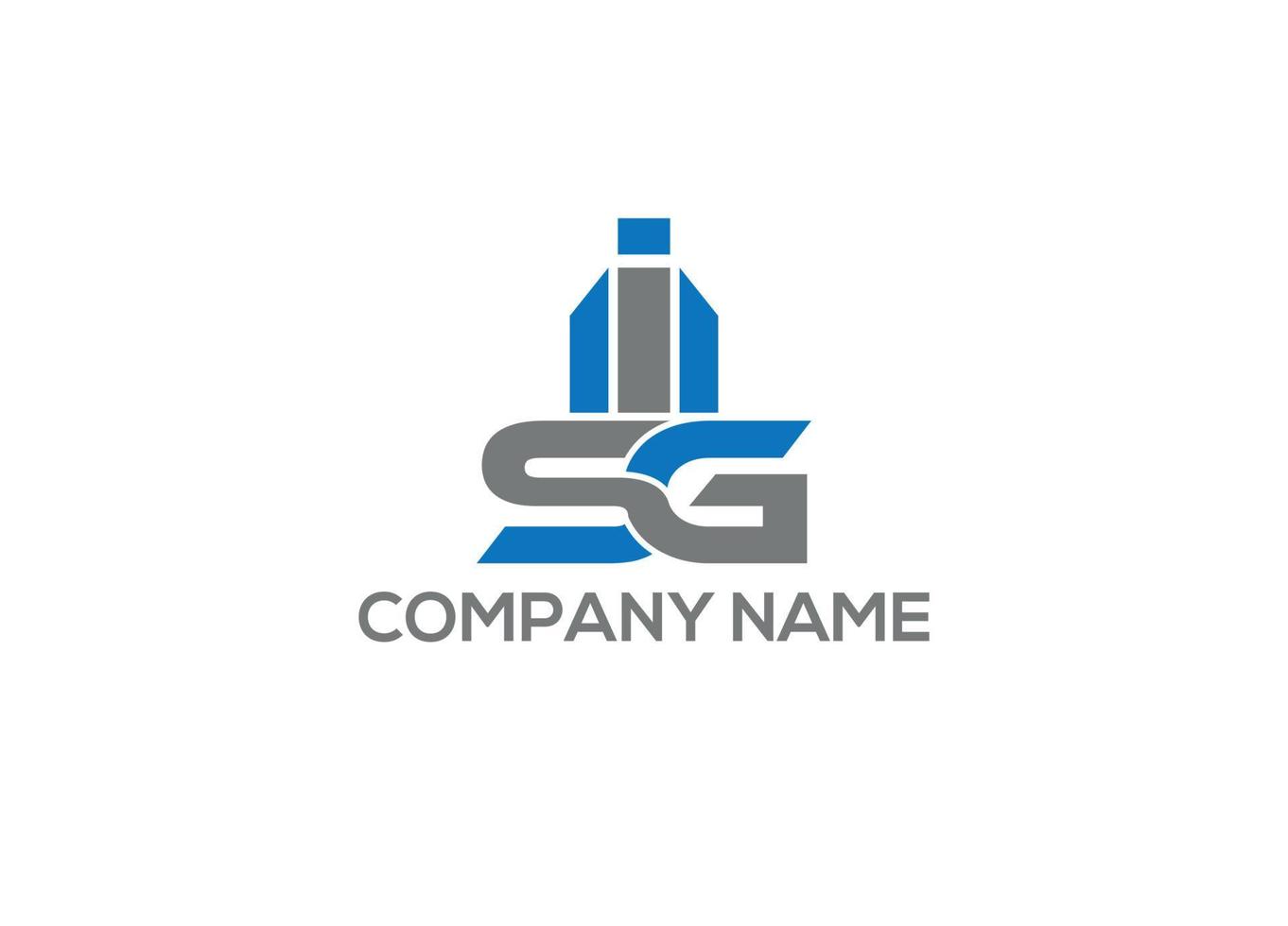 SIG initial logo design vector icon template with white background