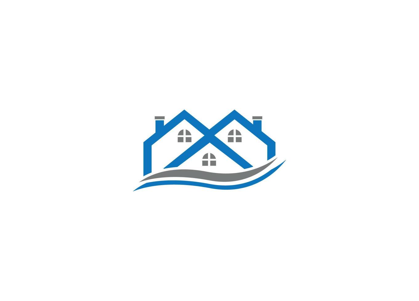 modern unique real estate home logo design vector icon template