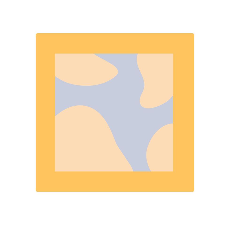 Picture on the wall in a frame with abstraction. Interior element. vector