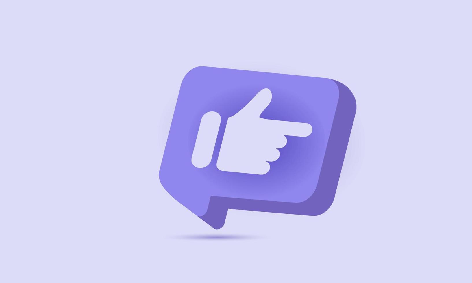 vector creative design 3d social media like icon concept comment template