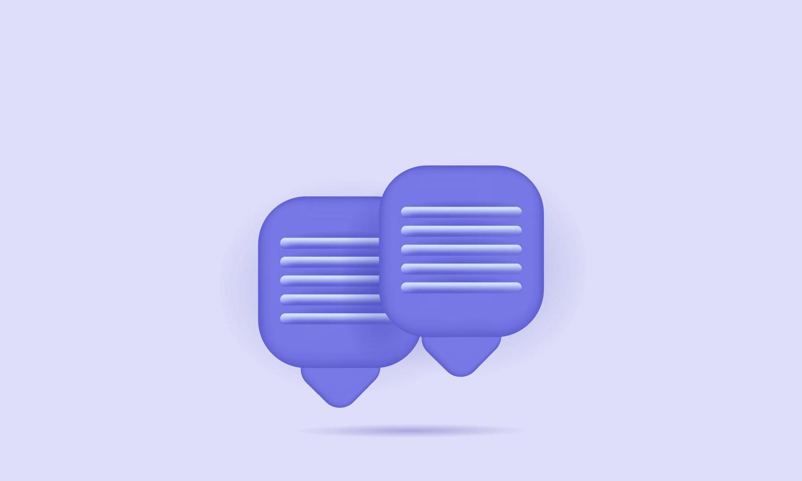 vector 3d speak bubble chatting rectangle