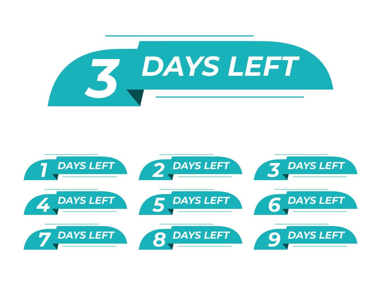 countdown days left design template vector