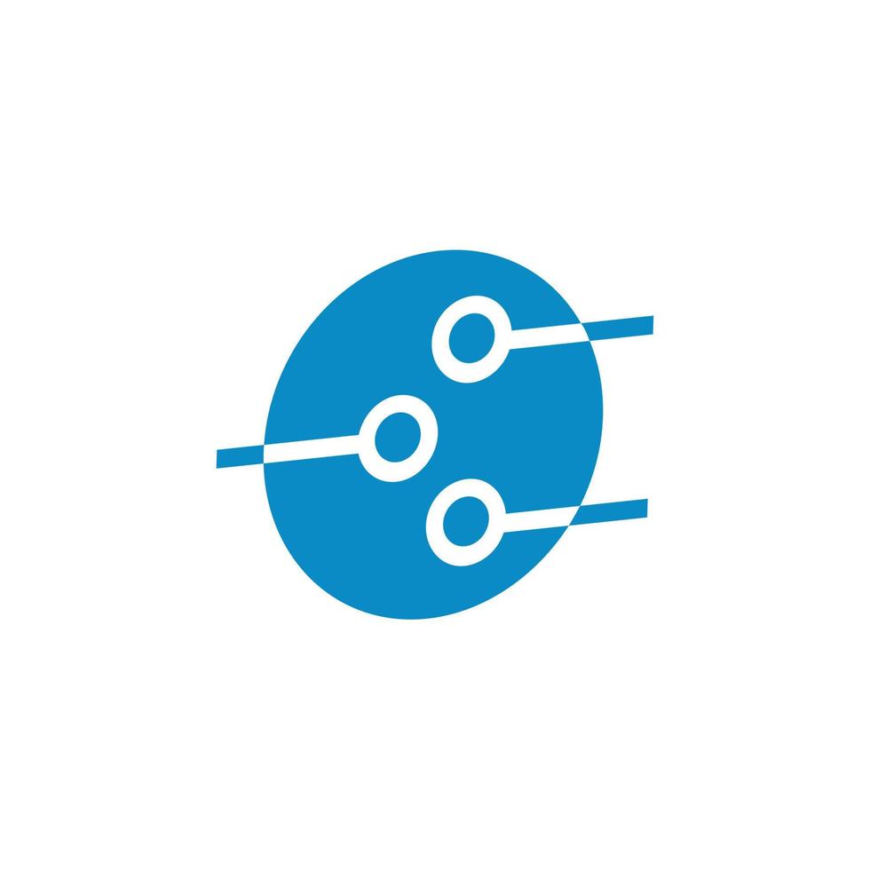 Circle technology logo. vector