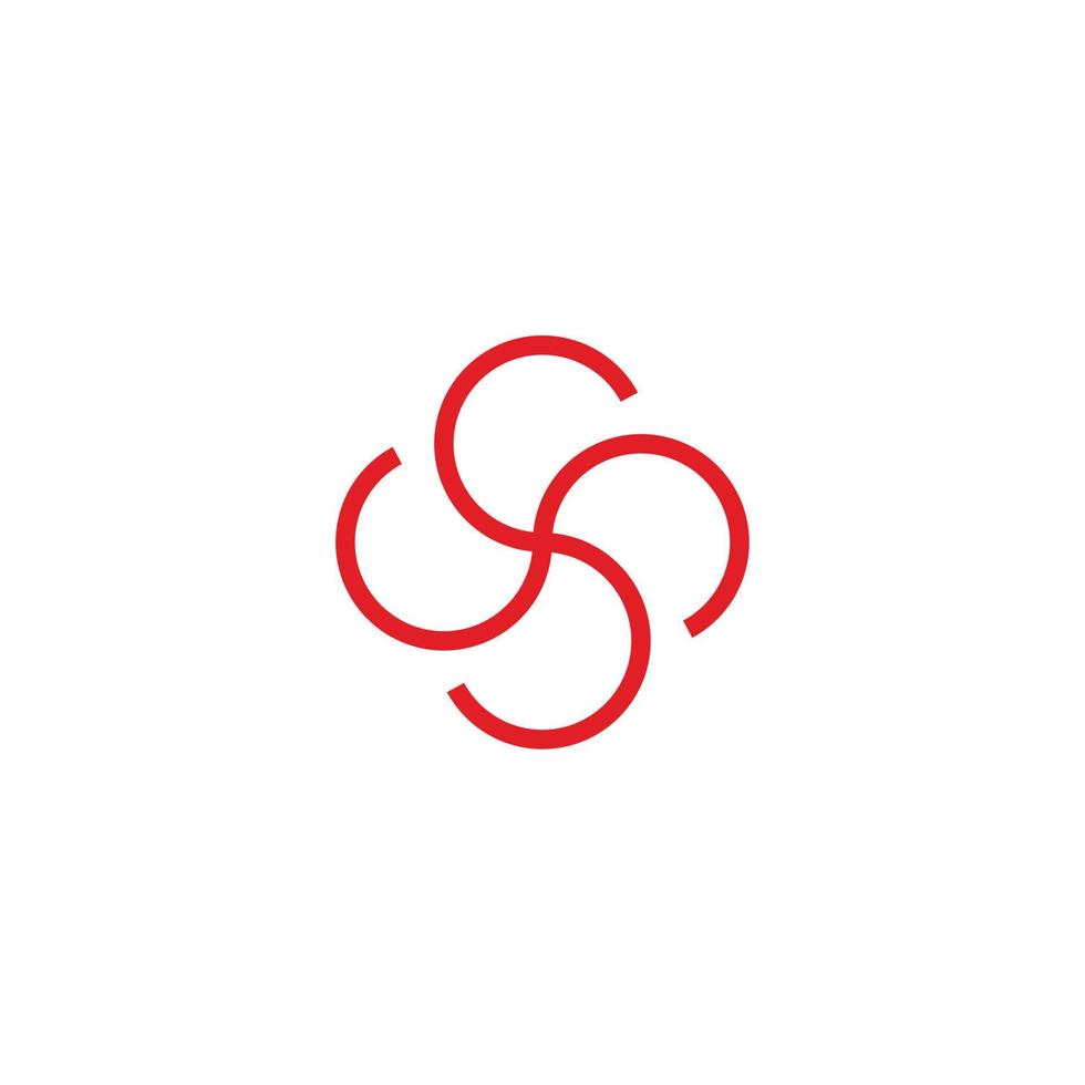 Infinity Logo With Red Color vector