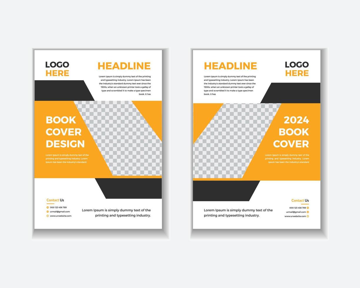 Yellow And Black Corporate Book Cover Template vector