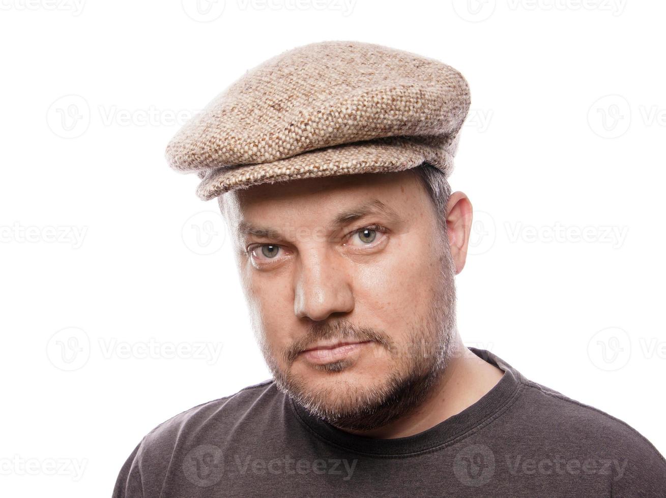 man in his forties with flat cap photo