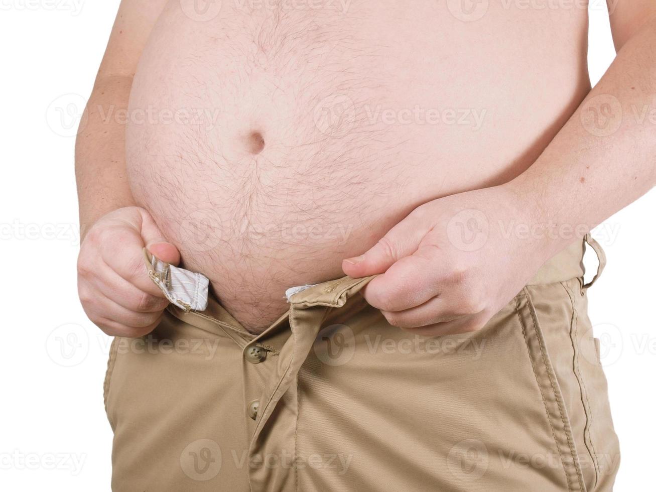 hombre con barriga gorda foto