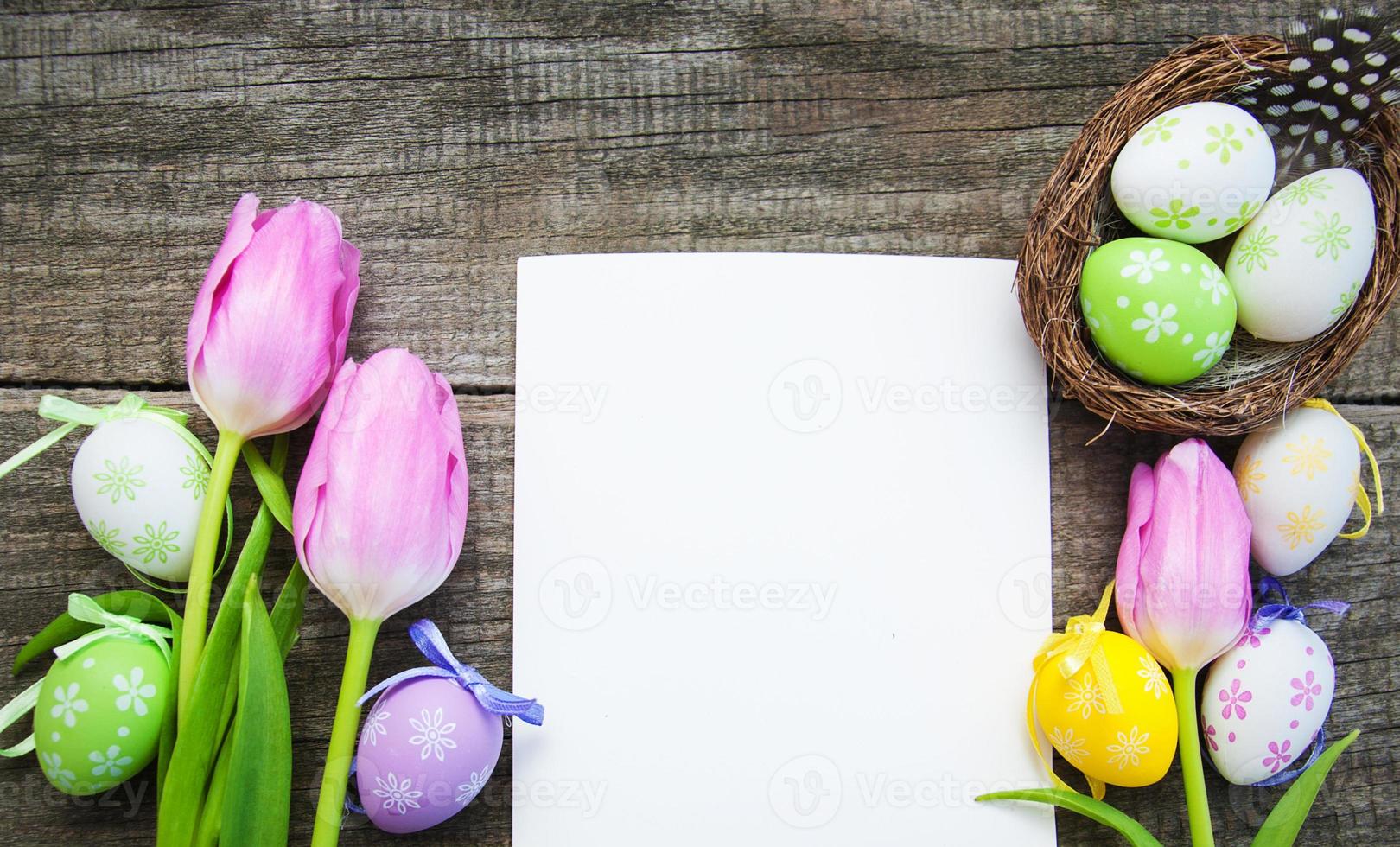 tarjeta de felicitación de pascua foto