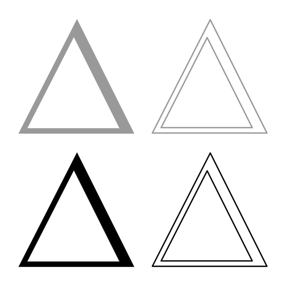 delta símbolo griego letra mayúscula mayúscula icono de fuente contorno conjunto negro gris color vector ilustración estilo plano imagen