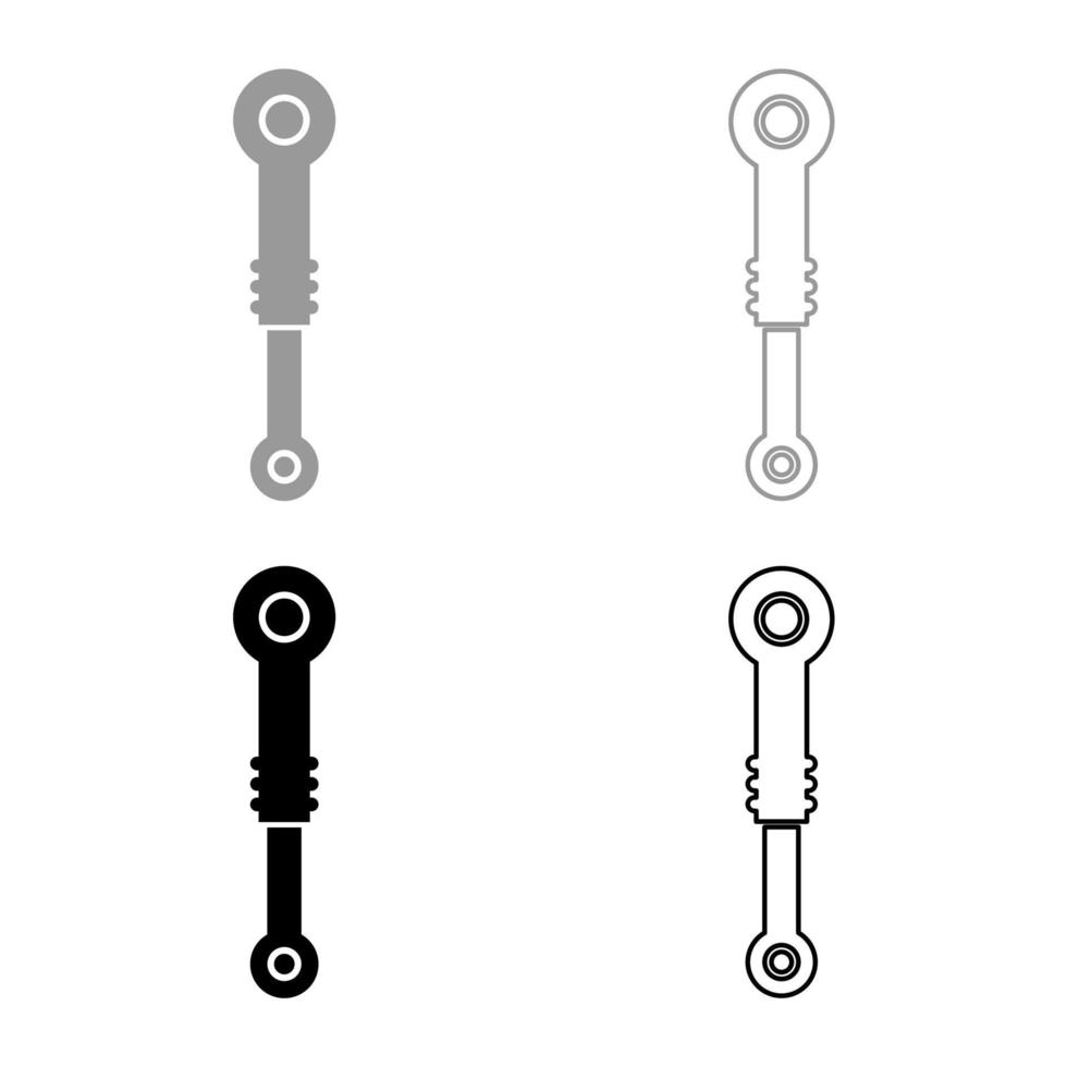 Shock absorber Suspension set icon grey black color vector illustration flat style image