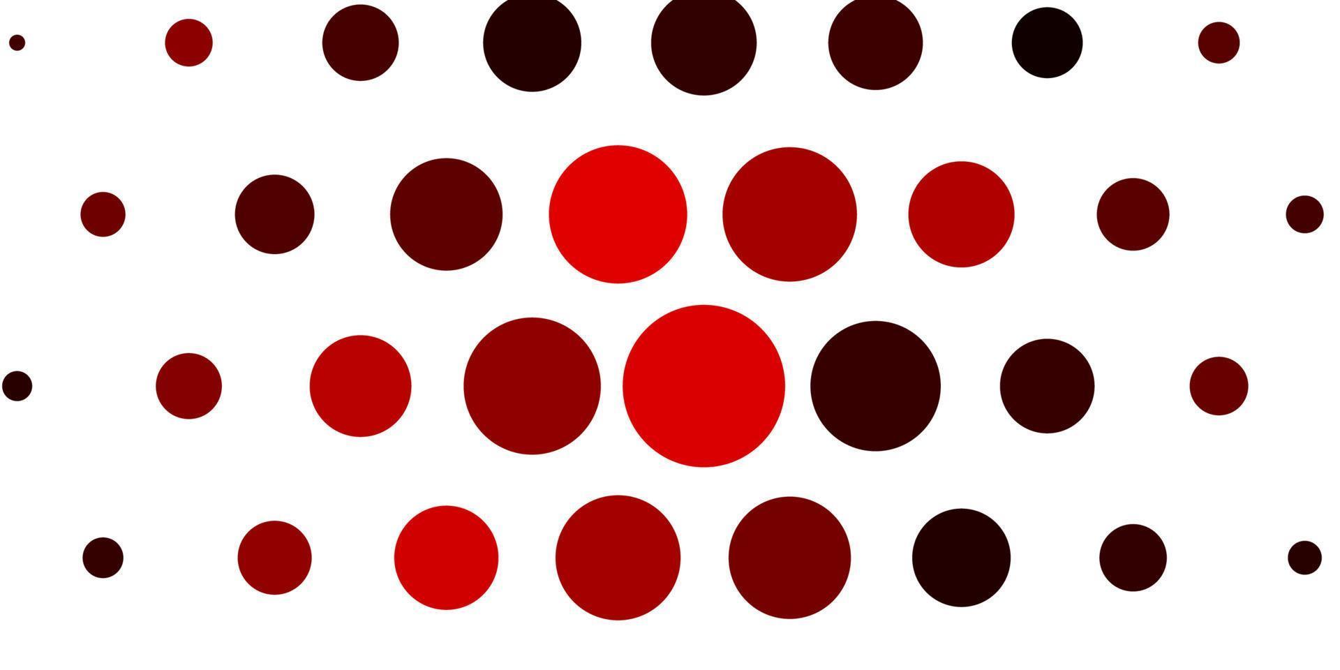 Light Red vector pattern with circles.