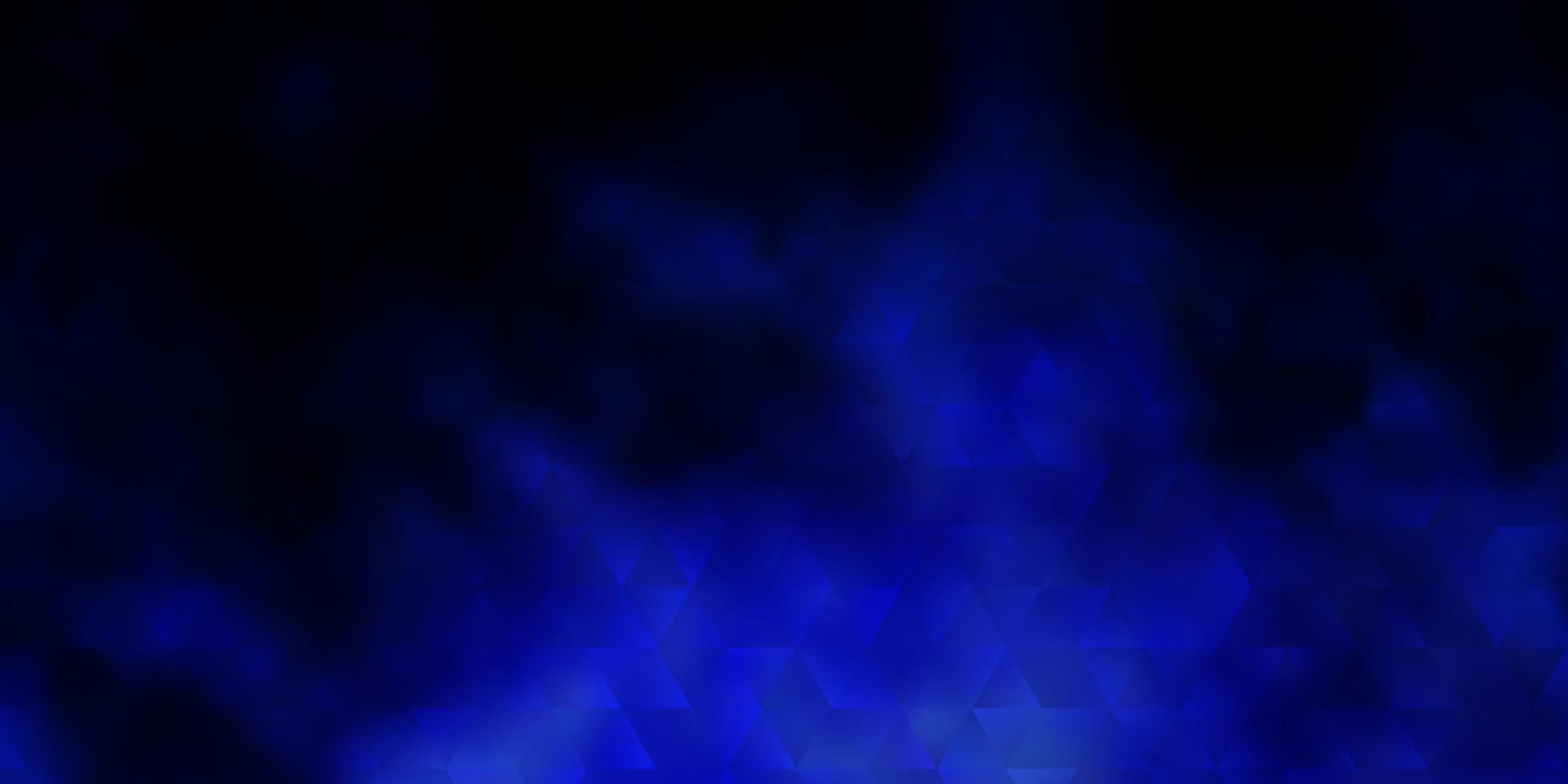 plantilla de vector azul oscuro con cristales, triángulos.