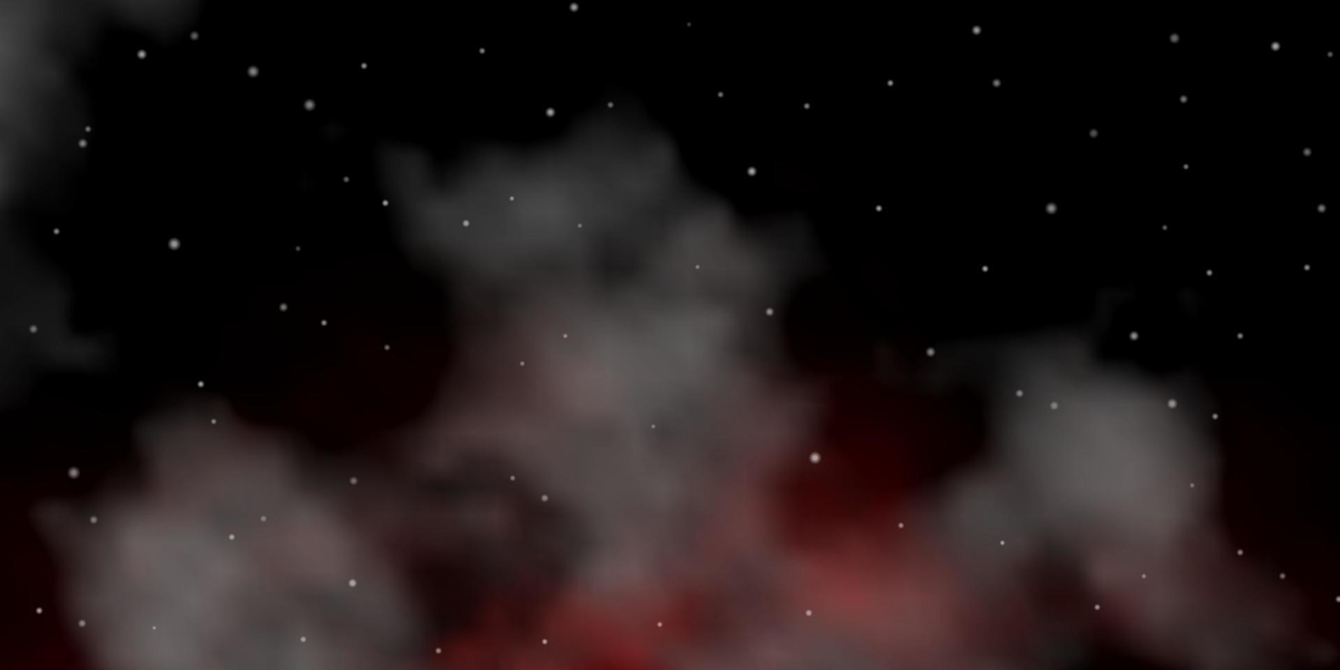 Dark Red vector template with neon stars.