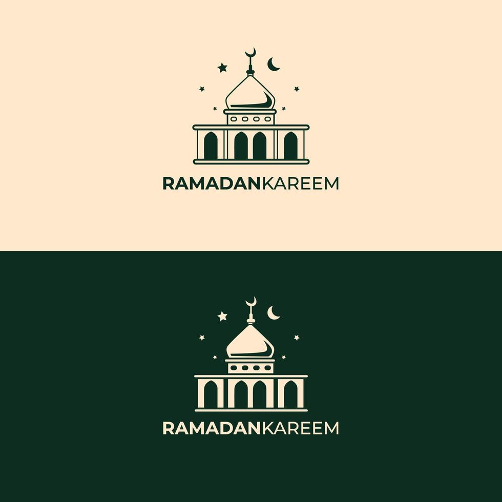 logotipo de ramadan kareem vector