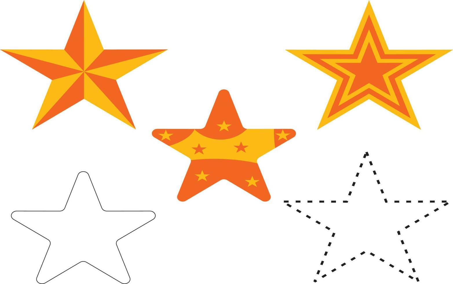 diseño de vector de cinco estrellas gratis