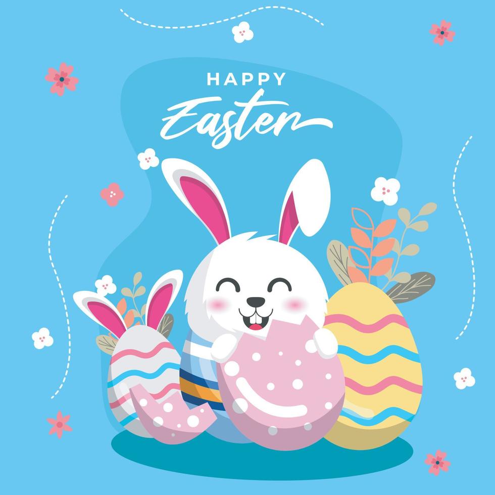 Hand drawn cute easter drawing illustration free vector design