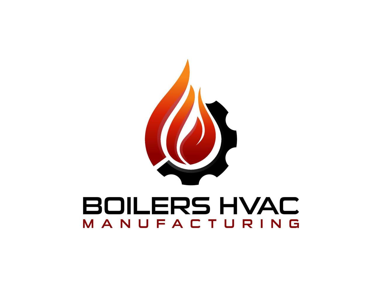 logotipo comercial de calderas hvac para atraer a clientes residenciales de alto nivel y clientes comerciales que muestran la élite del cliente vector