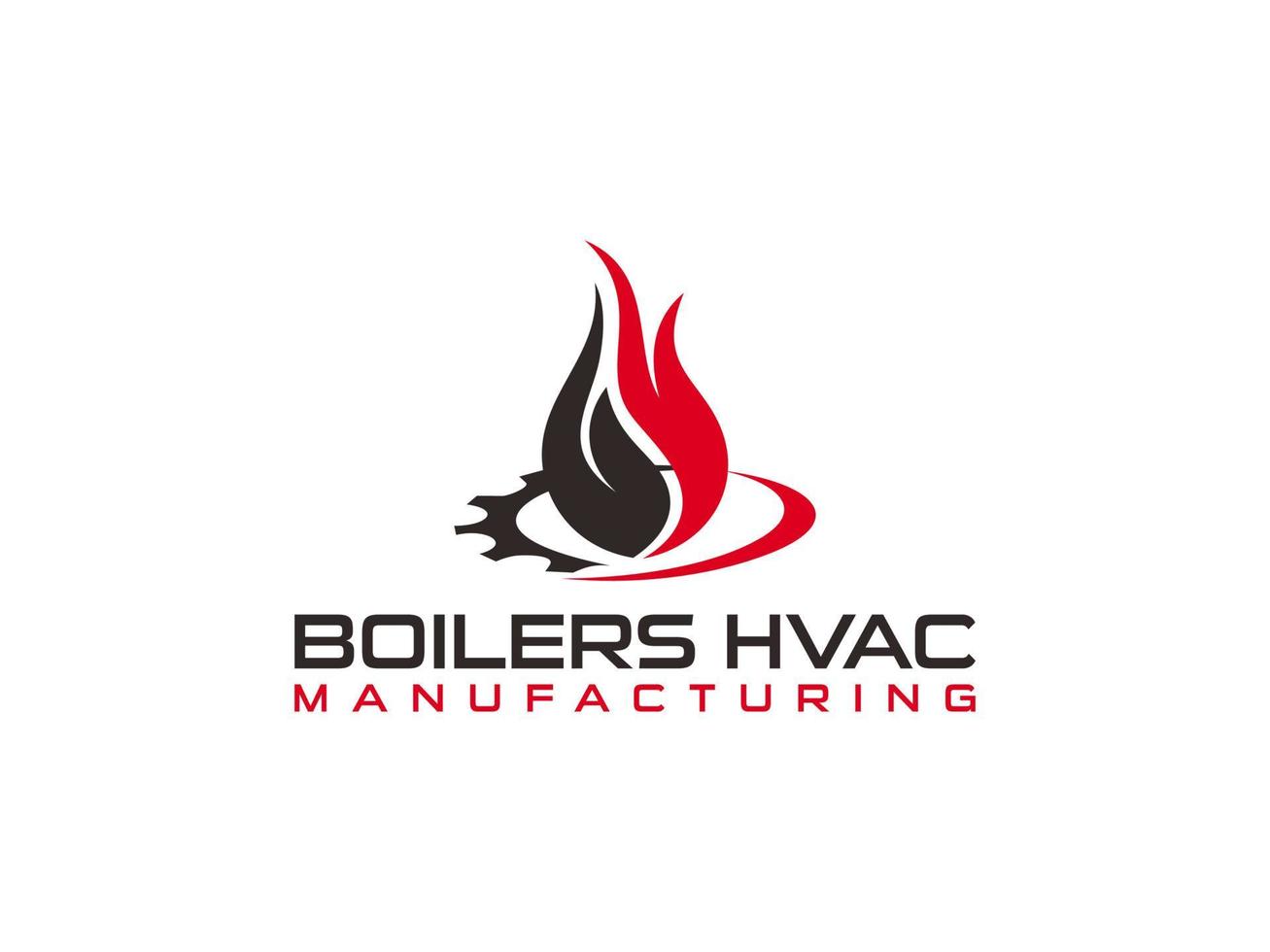 logotipo comercial de calderas hvac para atraer a clientes residenciales de alto nivel y clientes comerciales que muestran la élite del cliente vector