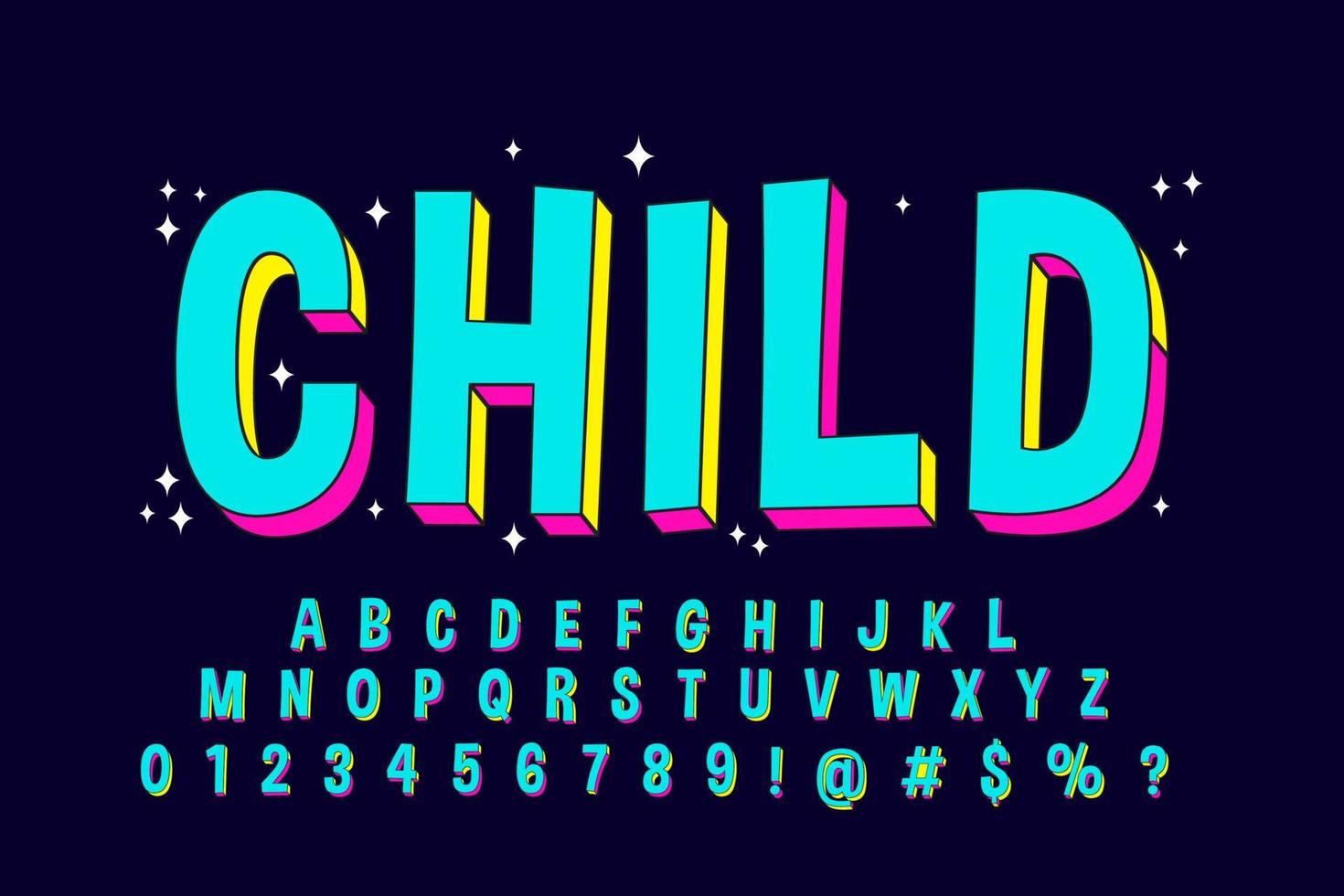 Cartoon alphabet design vector