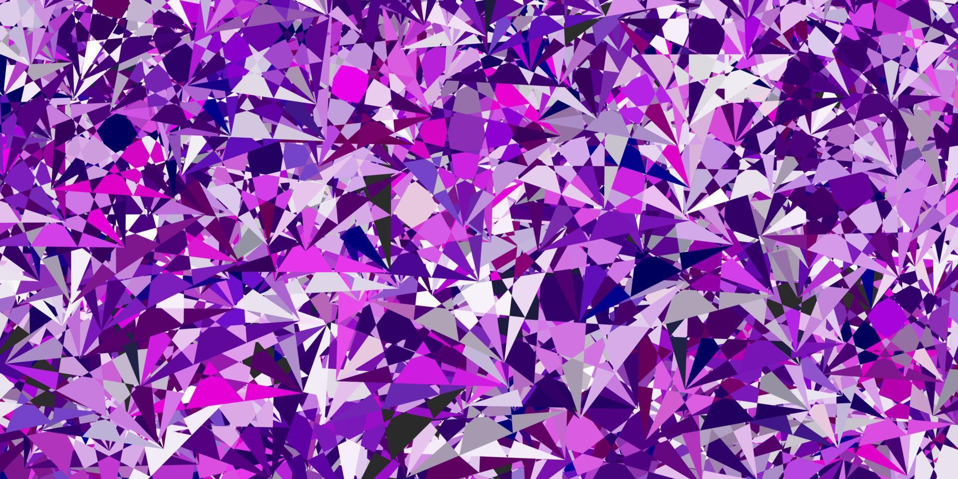 Light Purple vector pattern with polygonal shapes.