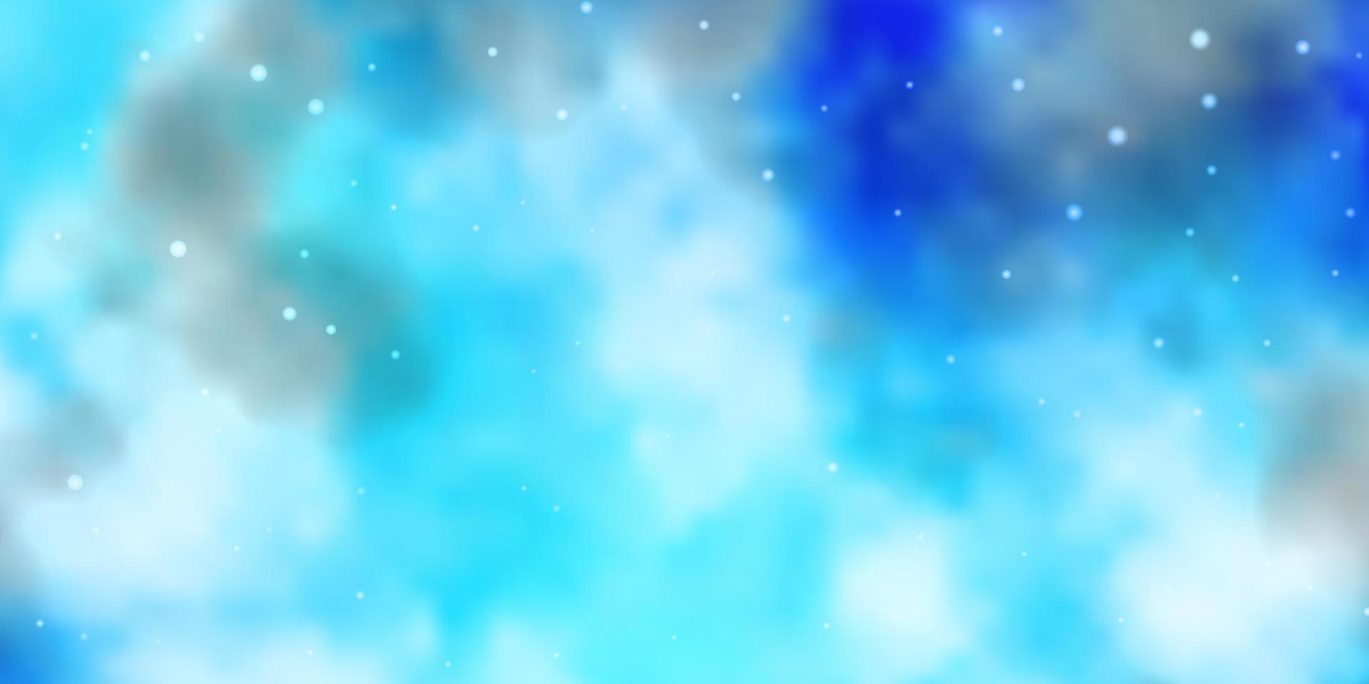Light BLUE vector background with colorful stars.