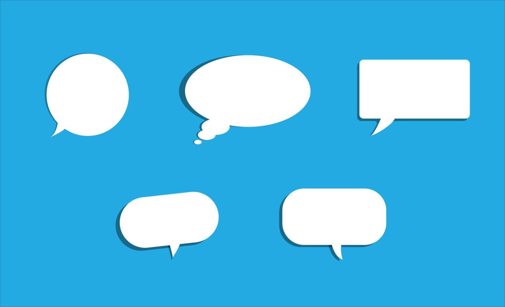 THREE DIMENSIONAL speech bubble chat collection vector