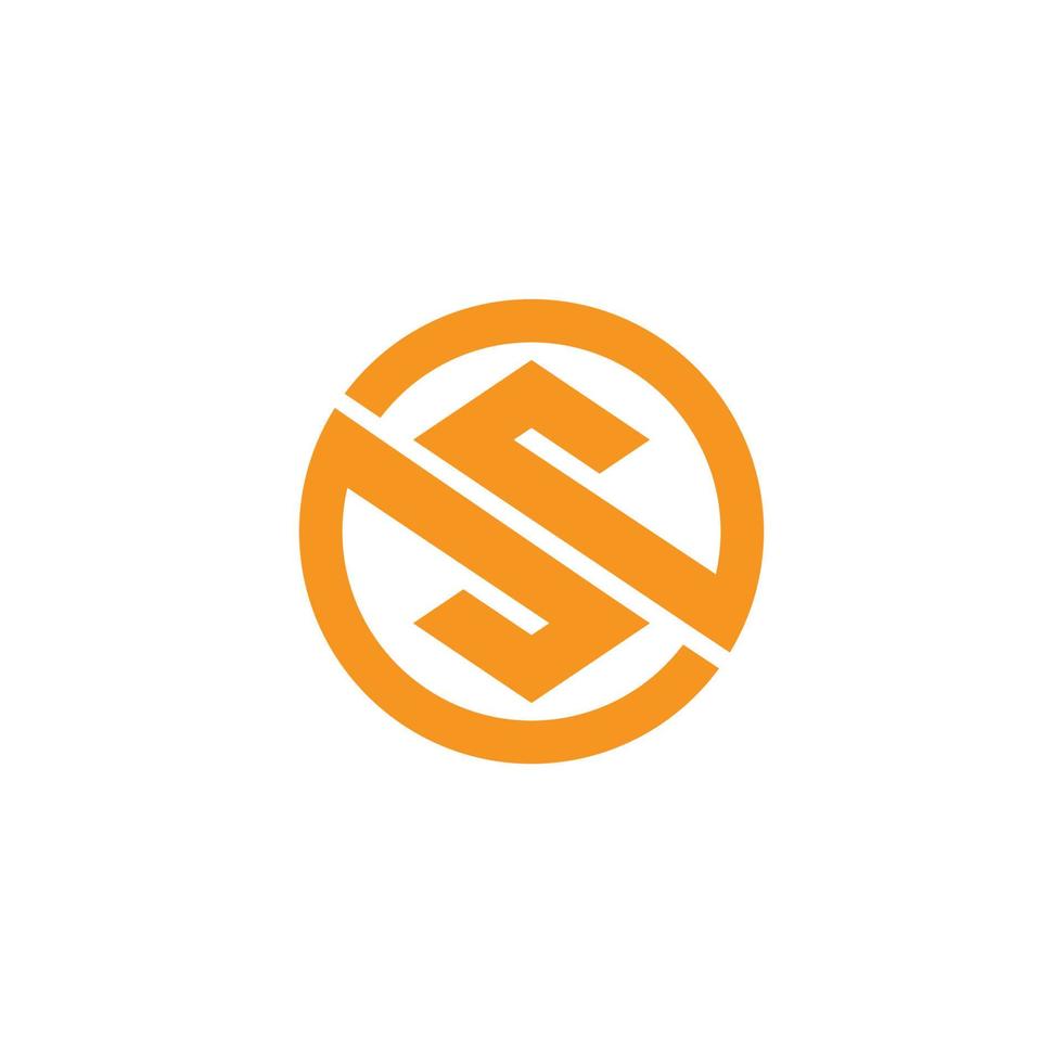 Letter s round logo design and vector image