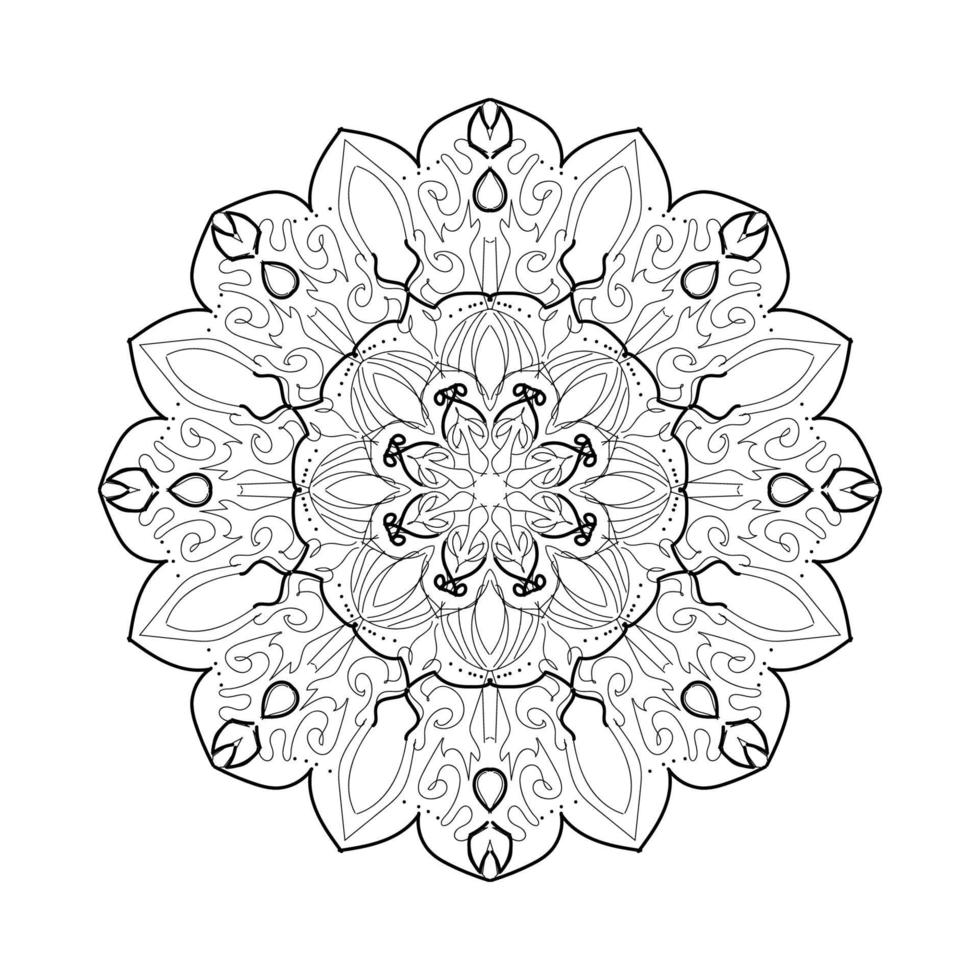 Circular pattern mandala art decoration elements vector