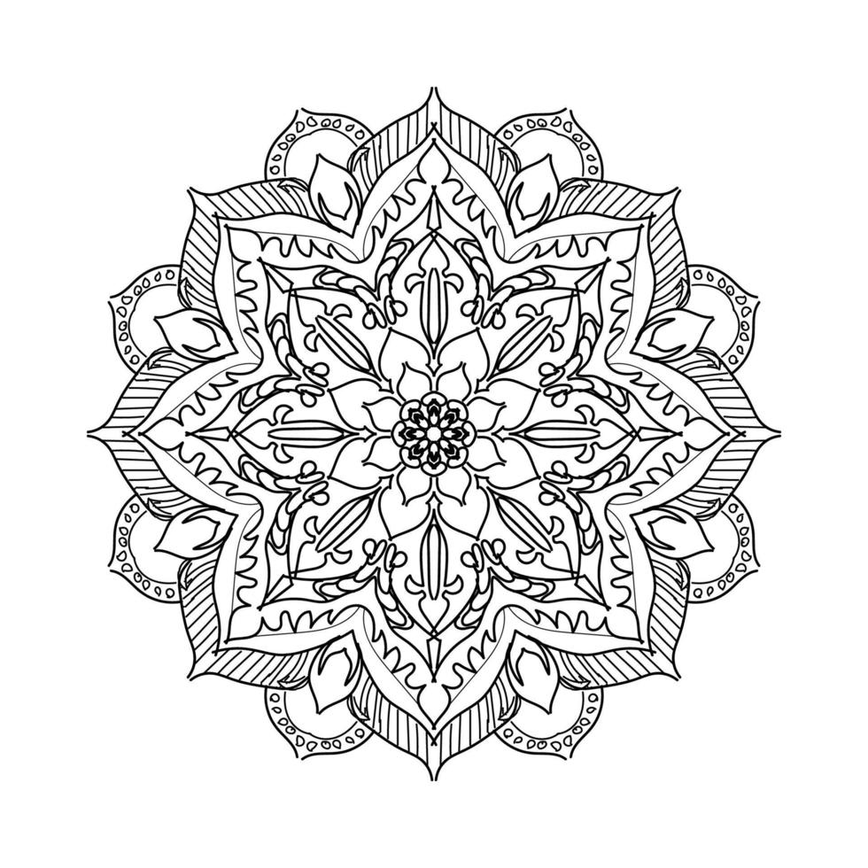Circular pattern mandala art decoration elements vector