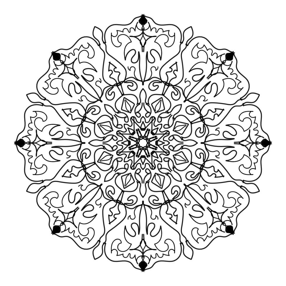 Circular pattern mandala art decoration elements vector